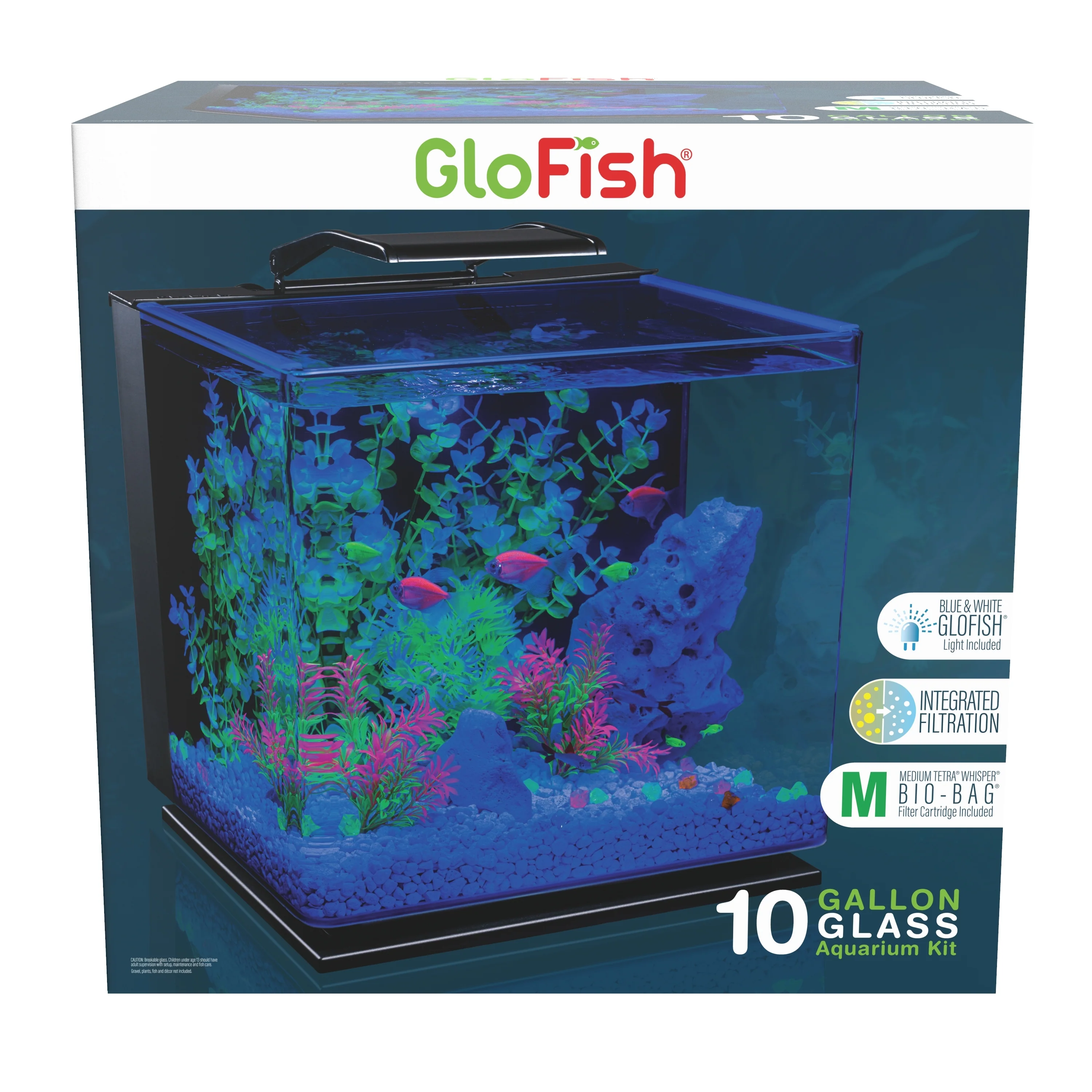 GloFish Aquarium Kit w/ LED lights 10 gal