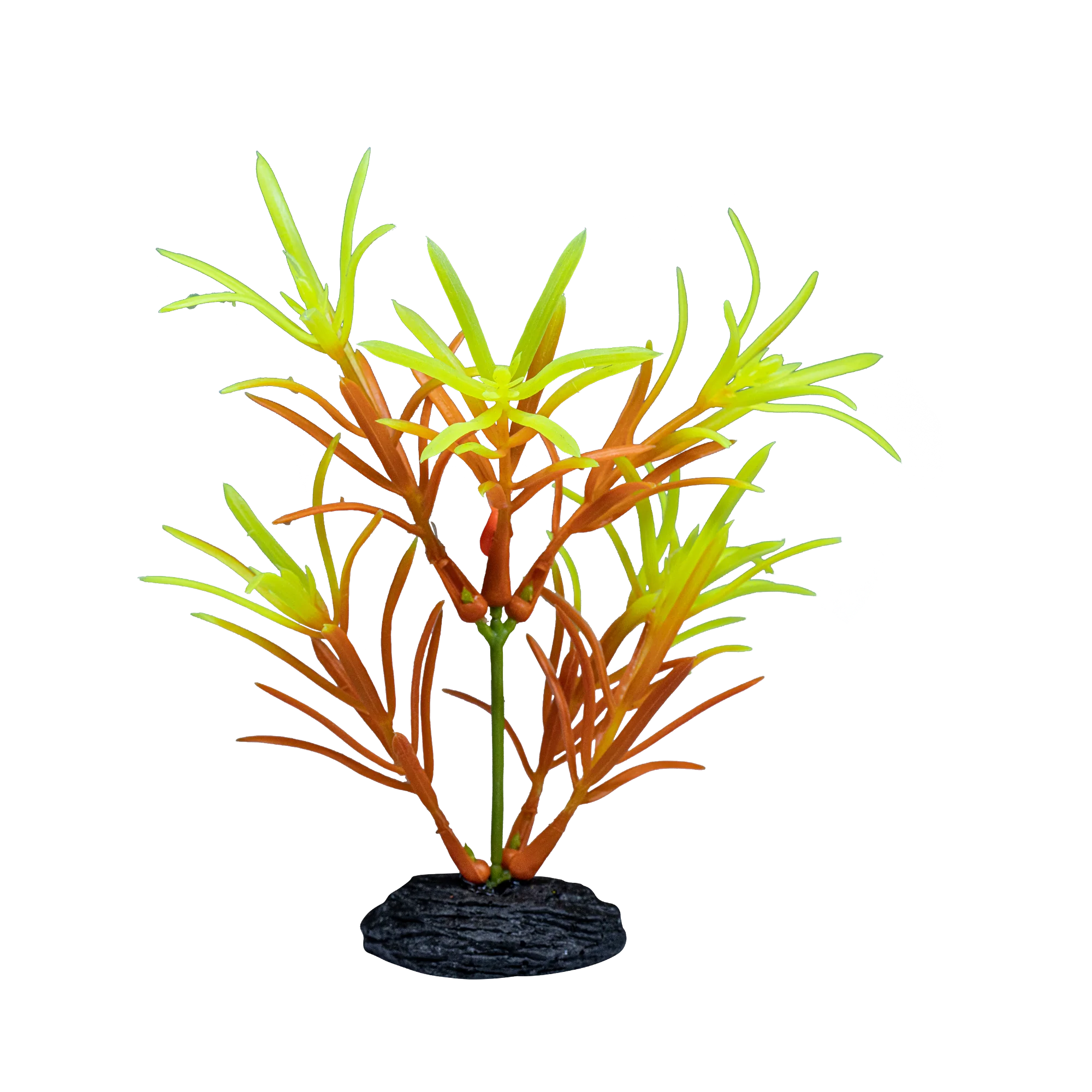 GloFish Ombre Leaf Aquarium Plant Orange & Yellow Small