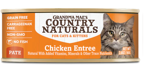 Grandma Mae's Country Naturals Grain Free Pate Wet Cat & Kitten Food Chicken 2.8oz 24pk - Image 2