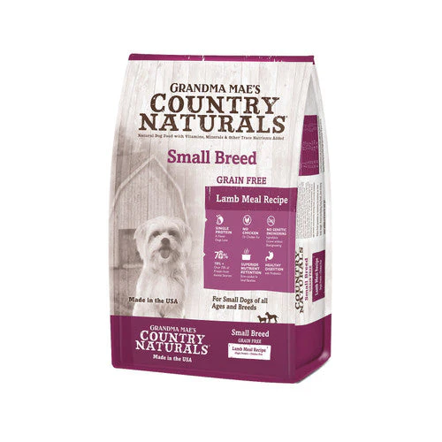 Grandma Mae's Country Naturals Grain Free L.I.D. Small Breed Dry Dog Food Lamb 4lb - Image 2
