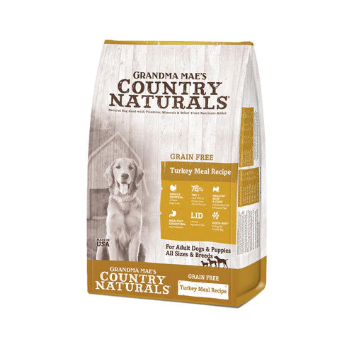 Grandma Mae's Country Naturals Grain Free L.I.D. Dry Dog Food Turkey 4lb - Image 2