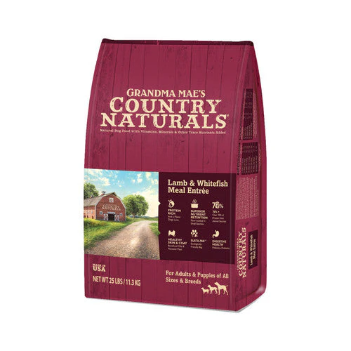 Grandma Mae's Country Naturals Dry Dog Food Lamb & Whitefish Meal 14lb - Image 2