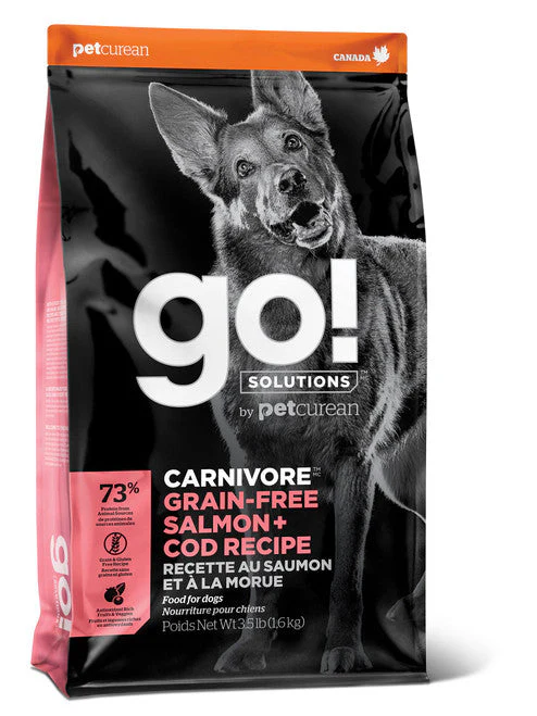 Petcurean GO! CARNIVORE Grain Free Salmon + Cod Recipe for dogs 3.5lb C=6 {L-1}152238 - Image 2