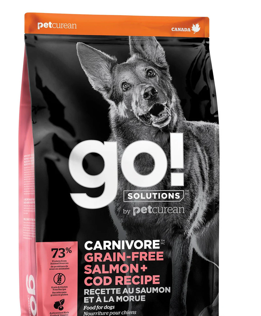 Petcurean GO! CARNIVORE Grain Free Salmon + Cod Recipe for dogs 22lb {L-1}152240