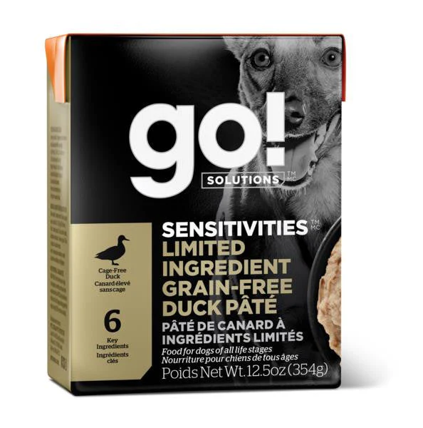 Petcurean GO! SENSITIVITIES Limited Ingredient Grain Free Duck P t 12/12.5oz {L-1} 152296