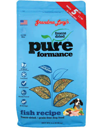 Grandma Lucy's Pureformance Fish Recipe Freeze Dried Grain Free Dog Food-1-lb-{L-tx} - Image 2