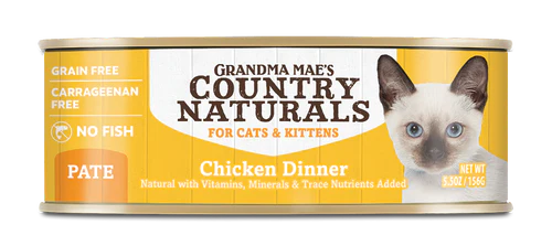 Grandma Mae's Country Naturals Grain Free Wet Cat Food Chicken 5.5oz 24pk - Image 2