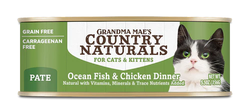 Grandma Mae's Country Naturals Grain Free Wet Cat Food Ocean Fish & Chicken 5.5oz 24pk - Image 2