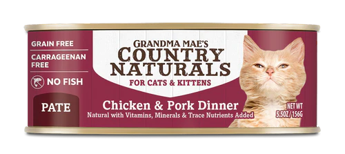 Grandma Mae's Country Naturals Grain Free Wet Cat Food Pork & Chicken 5.5oz 24pk - Image 2