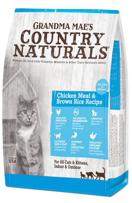Grandma Mae's Country Naturals Premium All Natural Dry Cat & Kitten Food Chicken & Brown Rice 12lb - Image 2