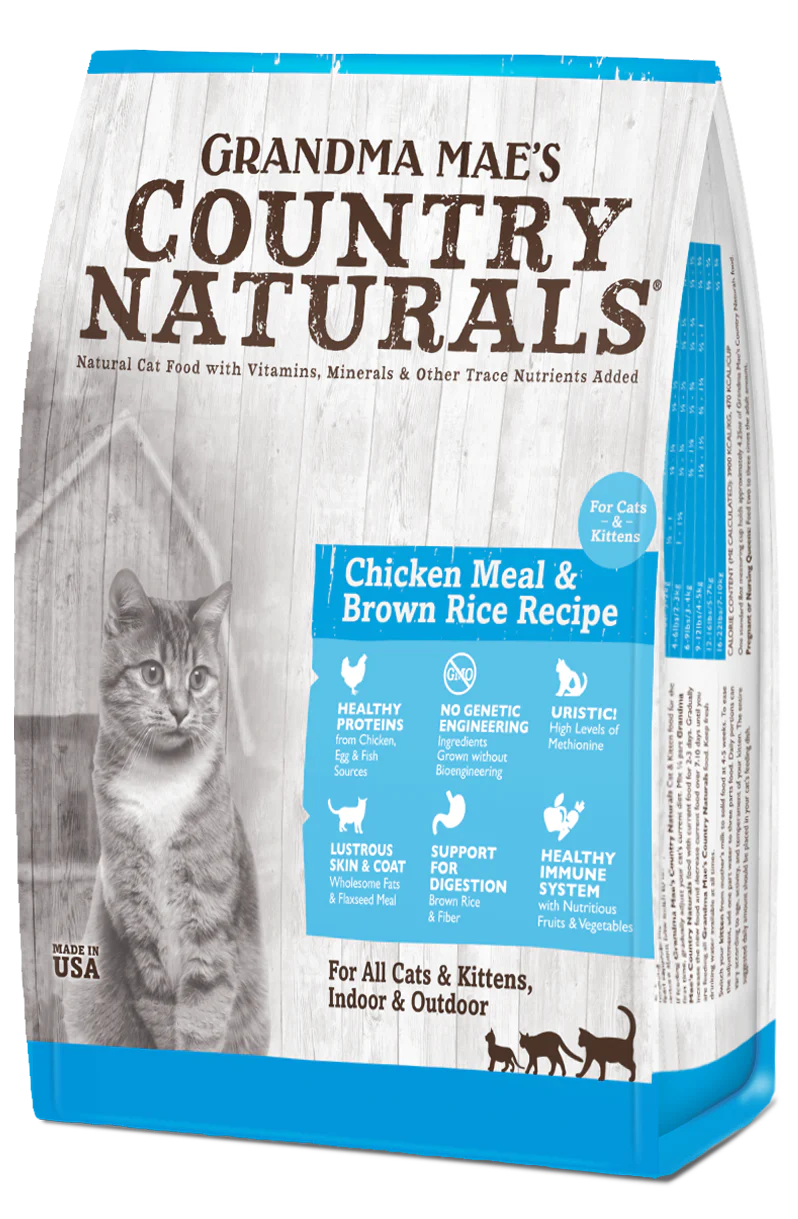 Grandma Mae's Country Naturals Premium All Natural Dry Cat & Kitten Food Chicken & Brown Rice 3lb