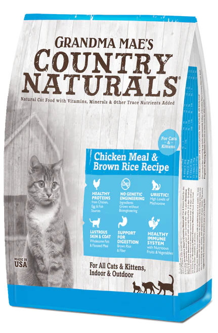 Grandma Mae's Country Naturals Premium All Natural Dry Cat & Kitten Food Chicken & Brown Rice 3lb - Image 2