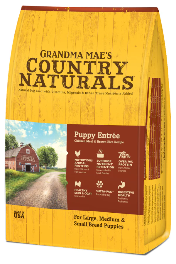 Grandma Mae's Country Naturals Premium All Natural Puppy Dry Dog Food Chicken 24 lb
