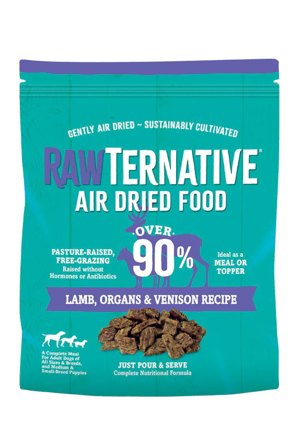 Grandma Mae's Country Naturals Rawternative Air Dried Dog Food Lamb, Organs & Venison 1 lb