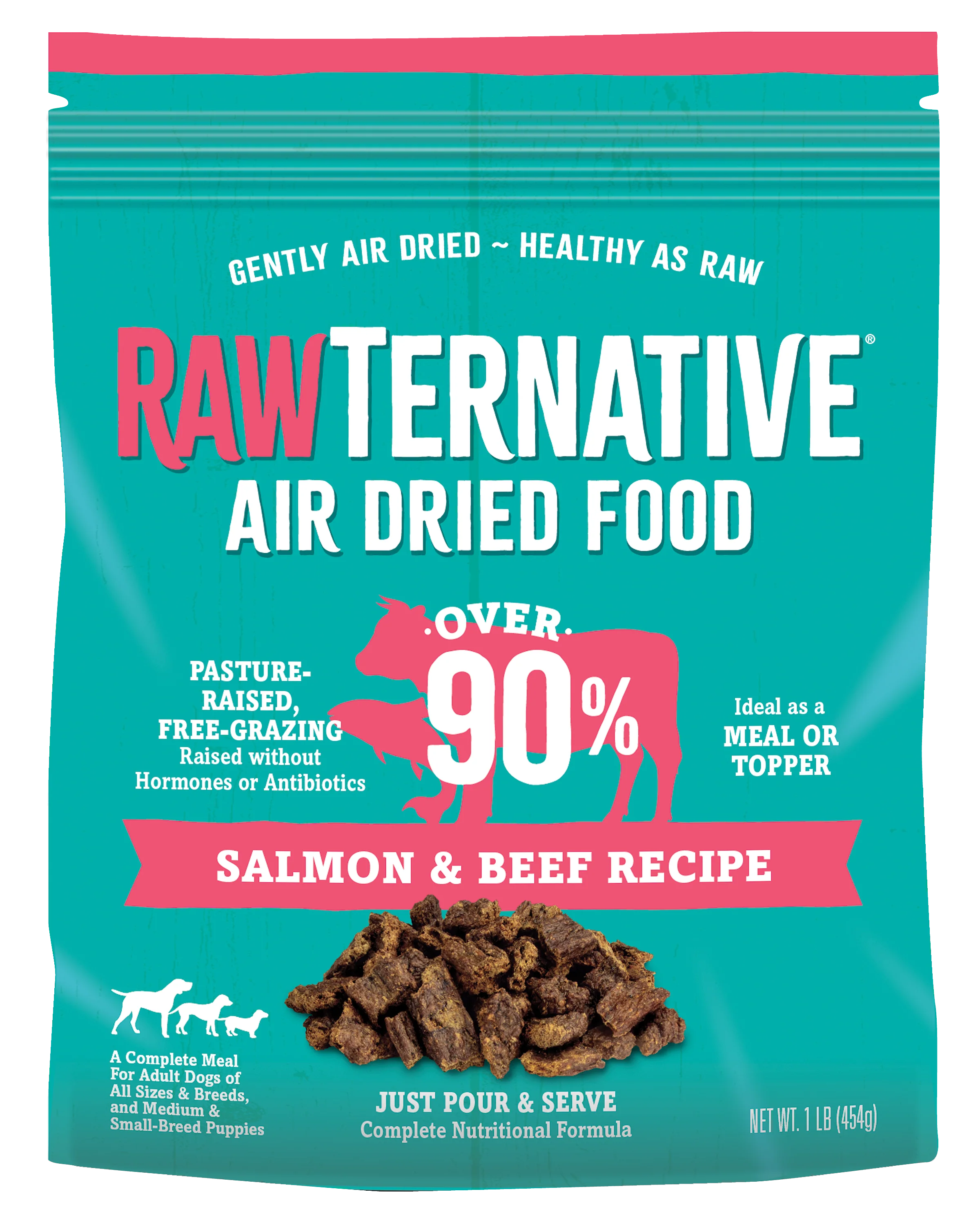 Grandma Mae's Country Naturals Rawternative Air Dried Dog Food Salmon & Beef 5 lb