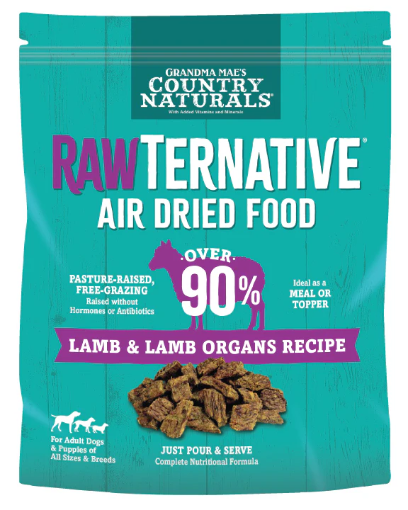 Grandma Mae's Country Naturals RawTernative Air Dried Dry Dog Food Lamb & Lamb Organs 3 lb