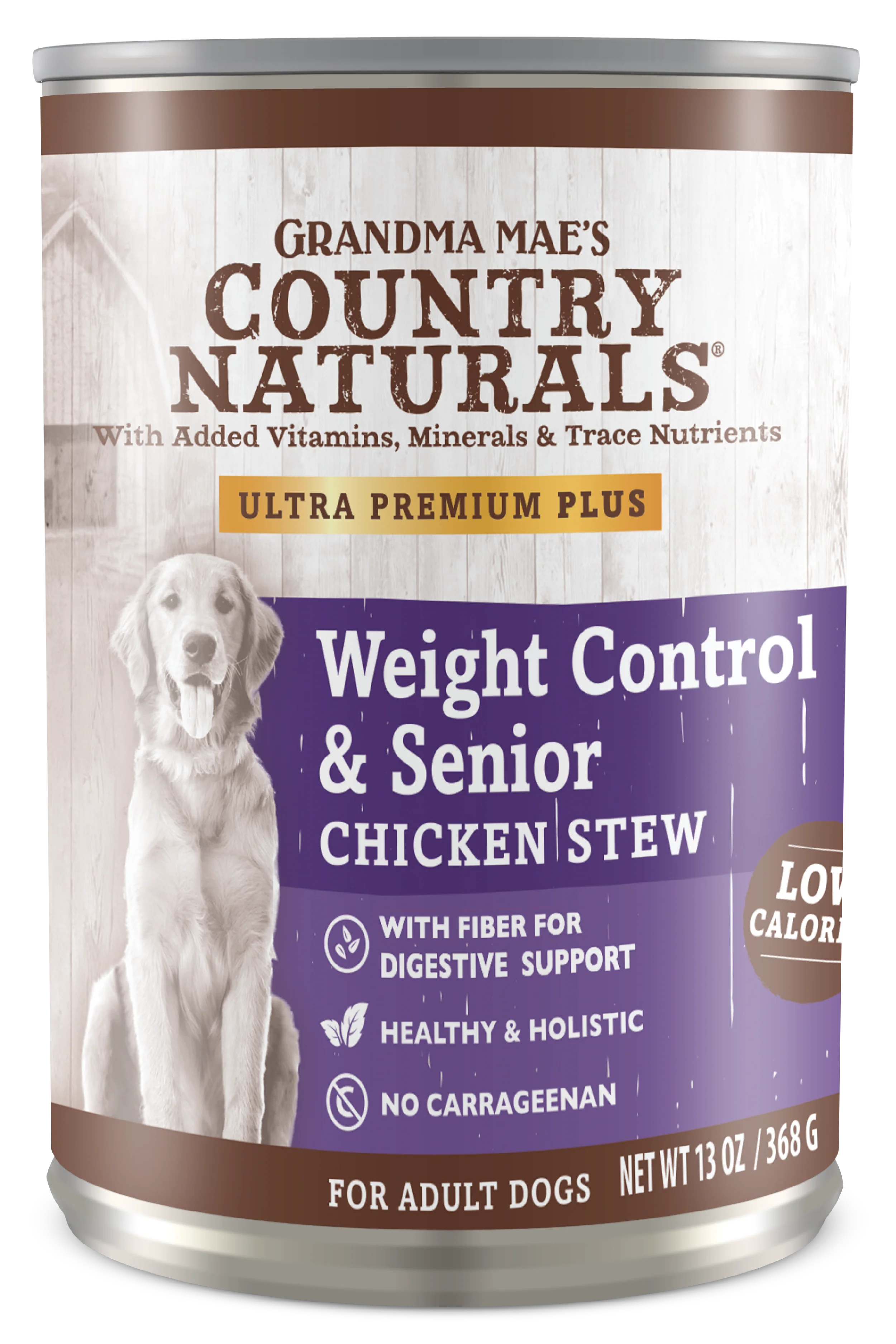 Grandma Mae's Country Naturals Weight Control & Senior Wet Dog Food Chicken Stew 12ea/13 oz