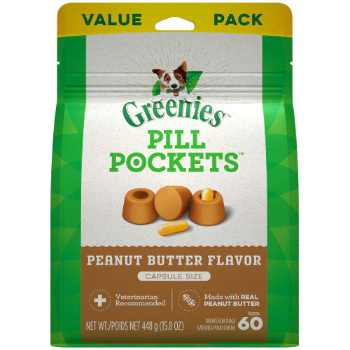 Greenies Pill Pockets for Capsules Peanut Butter 60 Count 15.8 oz - Image 2