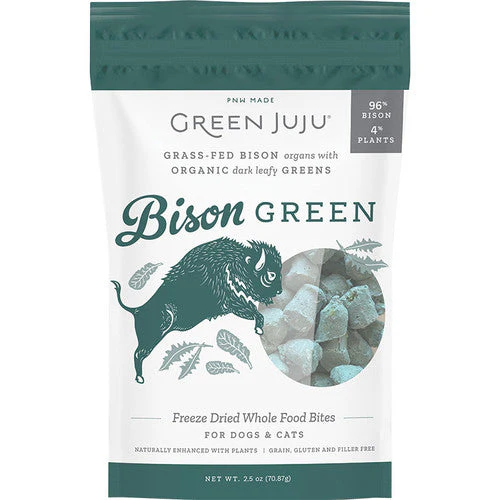 Green Juju Dog Freeze Dried Bison Green 2.50z - Image 2