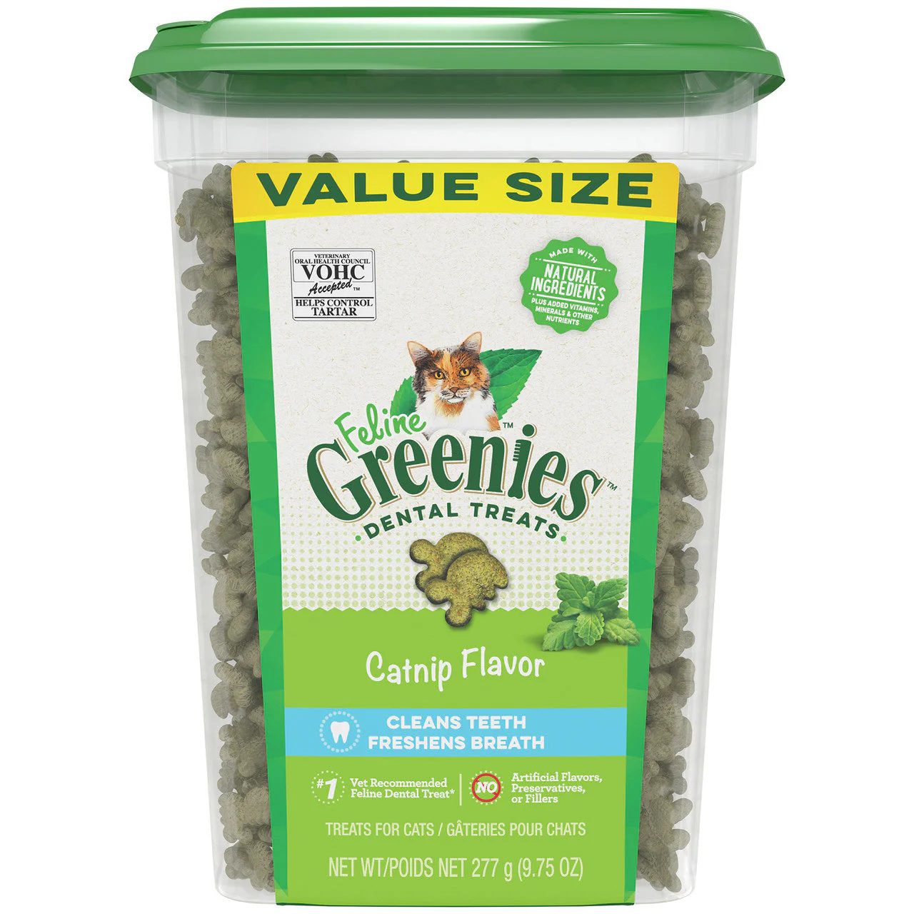 Greenies Feline Adult Cat Dental Treats Catnip 9.75oz
