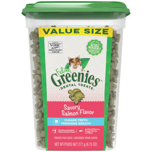 Greenies Feline Adult Cat Dental Treats Savory Salmon 9.75oz - Image 2