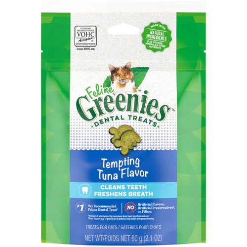 Greenies Feline Adult Cat Dental Treats Tempting Tuna 2.1oz - Image 2