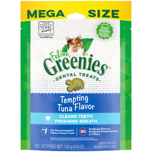 Greenies Feline Adult Cat Dental Treats Tempting Tuna 4.6oz - Image 2
