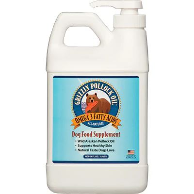 Grizzly Pollock Oil For Dogs-64 Oz Bottle-{L+1x}