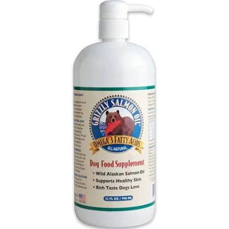 Grizzly Salmon Oil For Dogs 32 oz. Pump {L+1} 359004
