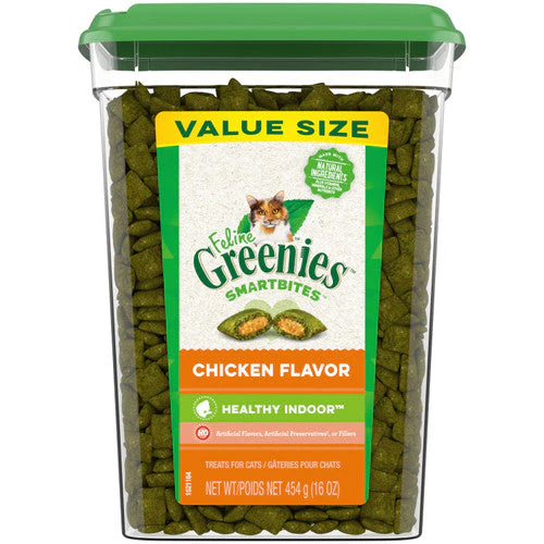 Greenies Feline SmartBites Healthy Indoor Cat Treats Chicken 16oz - Image 2