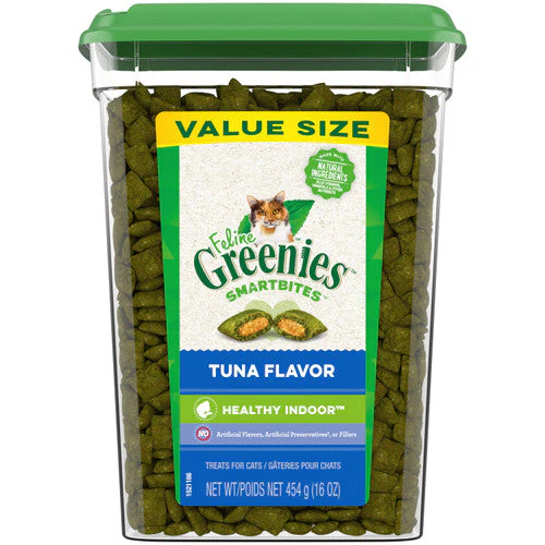 Greenies Feline SmartBites Healthy Indoor Cat Treats Tuna 16oz - Image 2
