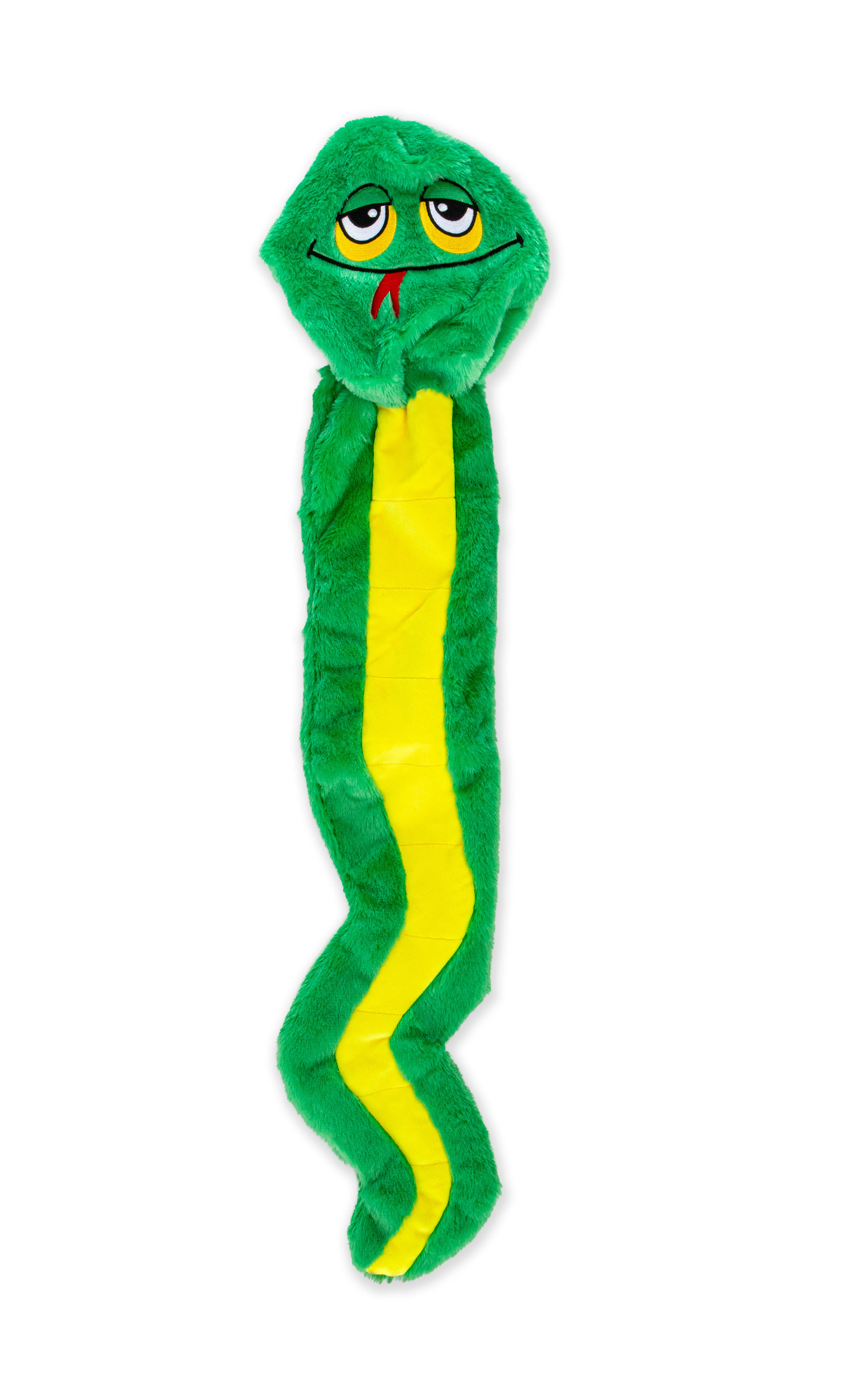 GURU Hide-A-Tail Snake Plush Puzzle Dog Toy Green Large