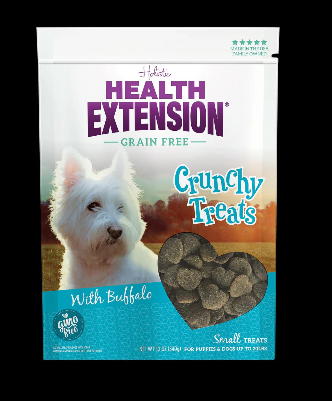 Health Extension Crunchy Buffalo Treat - Small 12oz {L+1} 587246