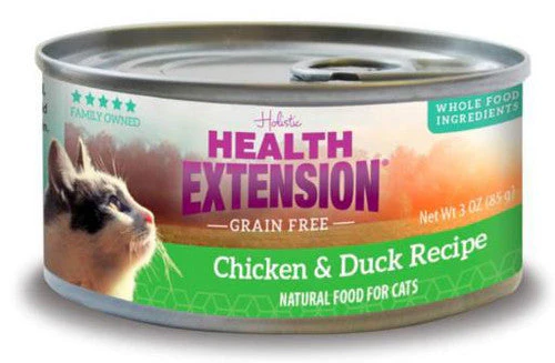 Health Extension Grain Free Chicken and Duck Wet Cat Food 24/3oz {L-1} 587180 - Image 2