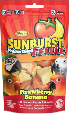 Higgins Sunburst Freeze Dried Strawberry Banana Conure/Parrot/Macaw .5z C=8 {L+1} 466192