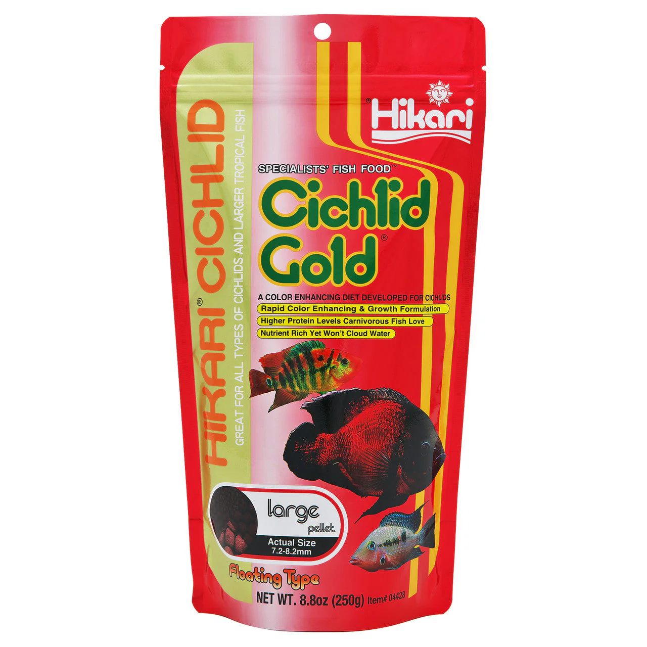 Hikari Cichlid Gold Pellets Fish Food 8.8oz LG