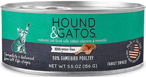 Hound & Gatos Cat Grain Free Gamebird 5.5oz 24 Pack {L+} - Image 2