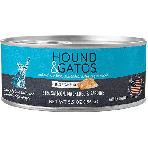 Hound & Gatos Cat Grain Free Salmon Mackerel & Sardine 5.5oz 24 Pack {L+} - Image 2