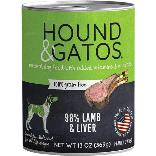 Hound & Gatos Dog Grain Free Lamb Lamb Liver 13oz 12 Pack - Image 2