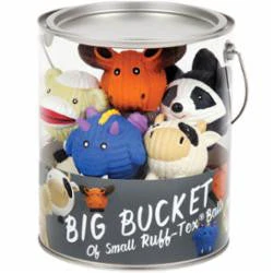 Hugglehounds Dog Bucket Of Latex Toys 10 Count {L-x} - Image 2