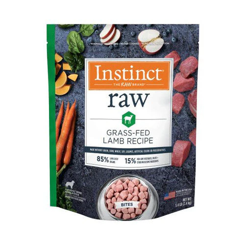 Instinct Frozen Raw Bites GF Grass-Fed Lamb Recipe Dog Food 5.4 lb SD-5 - Image 2