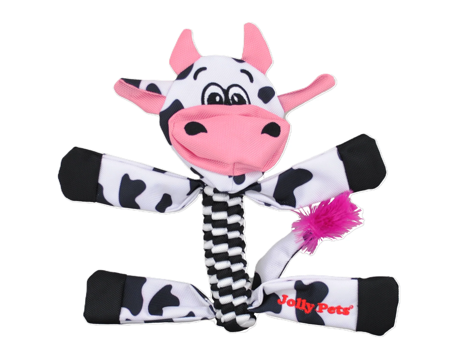 Jolly Pet Flathead Dog Toy Cow Large