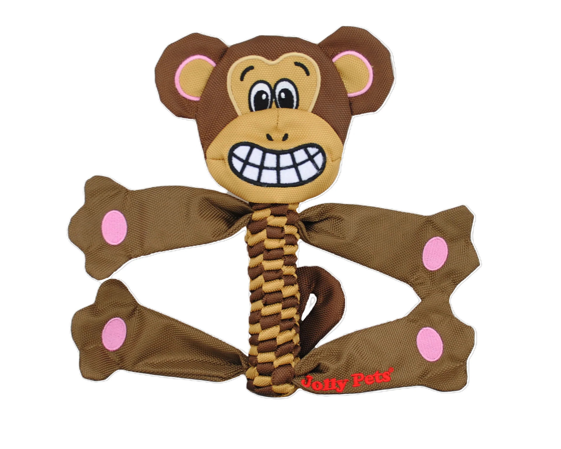 Jolly Pet Flathead Dog Toy Monkey Large