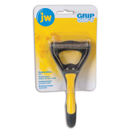 JW Pet Dog Deshedding Tool Grey, Yellow One Size - Image 2