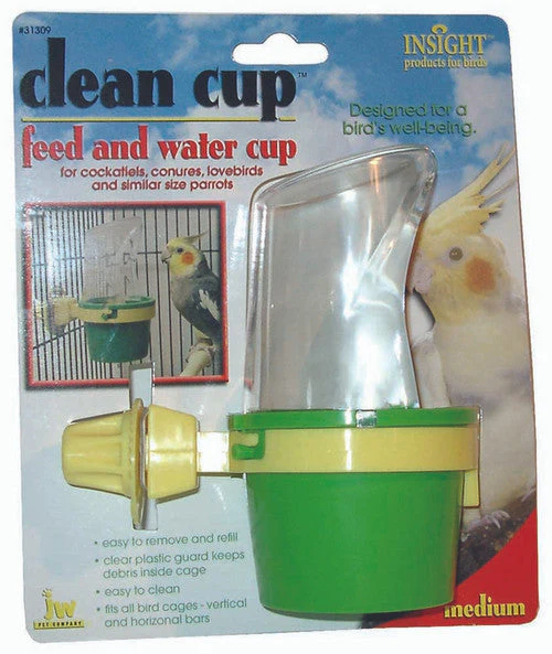 JW Pet Clean Cup Bird Feed and Water Cup Assorted MD 5oz - Image 2
