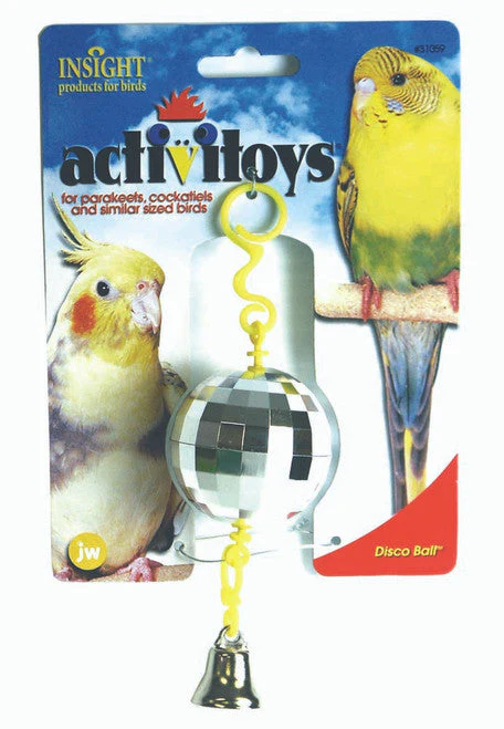 JW Pet ActiviToy Disco Ball Bird Toy Multi-Color SM/MD - Image 2