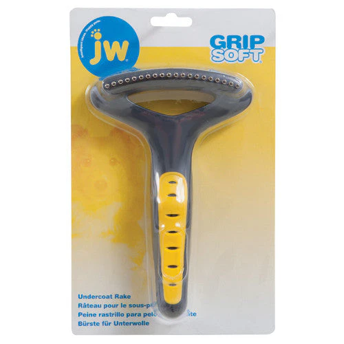 JW Pet Undercoat Rake Grey, Yellow Regular Teeth - Image 2