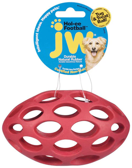 JW Pet Hol-ee Football Dog Toy Assorted MD - Image 2