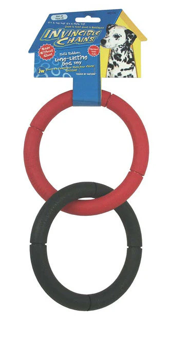 JW Pet Invincible Double Chains Dog Toy Assorted LG - Image 2