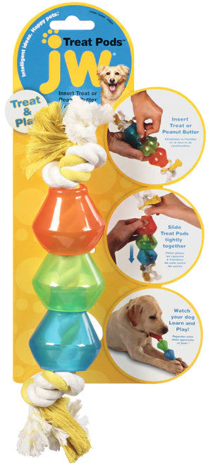 JW Pet Treat Pod Rope Dog Toy SM - Image 2